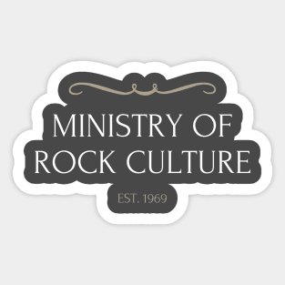 Ministry of Rock culture Sticker